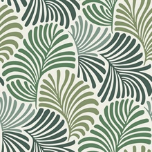 Trousdale Green Fanning Flora Wallpaper