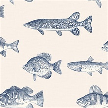 Trout Linen Fish Textured Icy tops Wallpaper