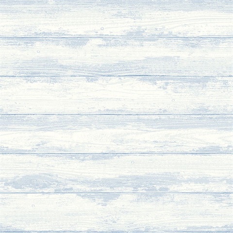 Truro Light Blue Weathered Wood Boards Wallpaper