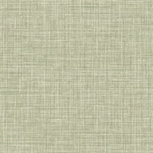 Tuckernuck Green Faux Linen Wallpaper