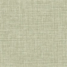 Tuckernuck Green Faux Linen Wallpaper