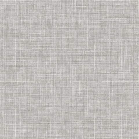 Tuckernuck Grey Faux Linen Wallpaper