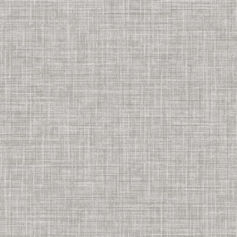Tuckernuck Grey Faux Linen Wallpaper