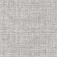 Tuckernuck Grey Smooth Faux Linen Fabric Wallpaper