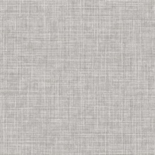 Tuckernuck Grey Smooth Faux Linen Fabric Wallpaper