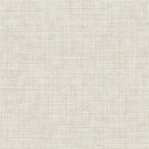 Tuckernuck Neutral Smooth Faux Linen Fabric Wallpaper