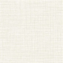 Tuckernuck Off-White Smooth Faux Linen Fabric Wallpaper