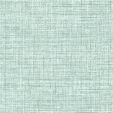 Tuckernuck Teal Smooth Faux Linen Fabric Wallpaper