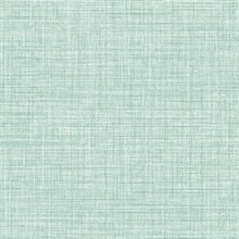 Tuckernuck Teal Smooth Faux Linen Fabric Wallpaper