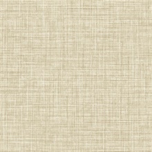 Tuckernuck Wheat Smooth Faux Linen Fabric Wallpaper