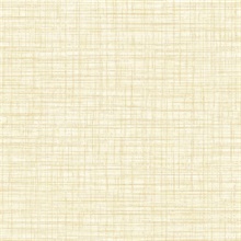 Tuckernuck Yellow Smooth Faux Linen Fabric Wallpaper
