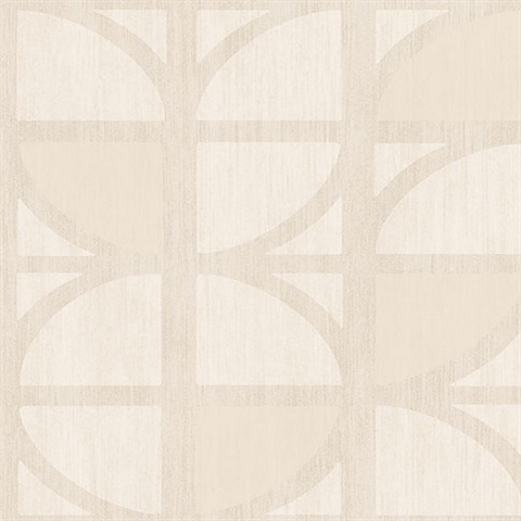 Tulip Cream Geometric Trellis Wallpaper