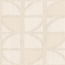 Tulip Cream Geometric Trellis Wallpaper