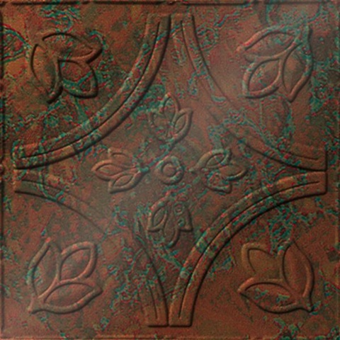 Tulip Fields Ceiling Panels Copper Patina