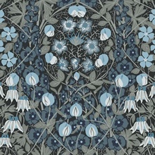 Tulip Garden Floral Bluestone Peel and Stick Wallpaper