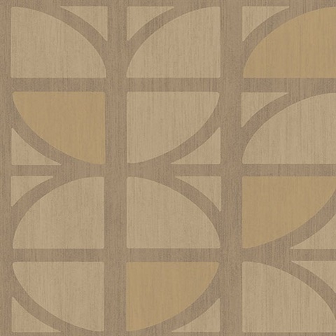 Tulip Gold Geometric Trellis Wallpaper