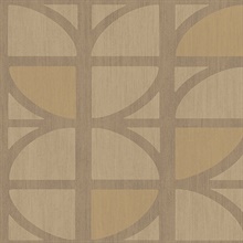 Tulip Gold Geometric Trellis Wallpaper