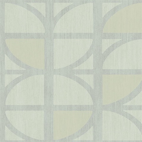 Tulip Mint Geometric Trellis Wallpaper