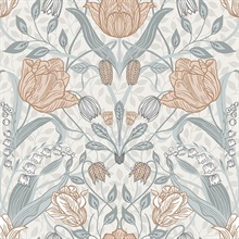 Tulipa Off-White Floral Wallpaper