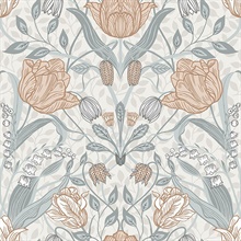 Tulipa Off-White Floral Wallpaper