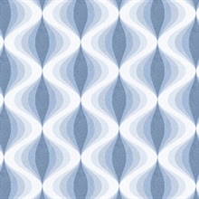 Turbine Twist Blue Retro Wallpaper