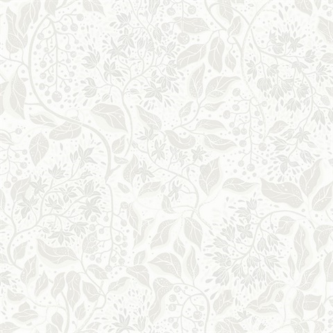 Turi Light Grey Twining Vines Wallpaper