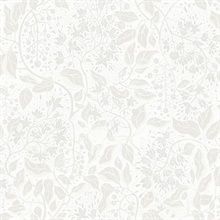 Turi Light Grey Twining Vines Wallpaper