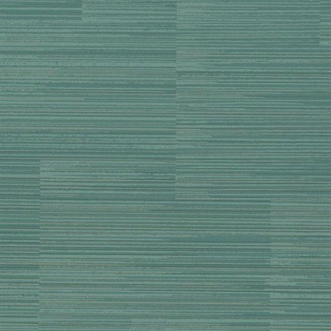 Turquoise Convergence Horizontal Stria Wallpaper