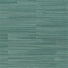 Turquoise Convergence Horizontal Stria Wallpaper