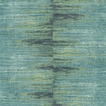 Turquoise Flamestich Horizontal Bohemian Stripe Wallpaper