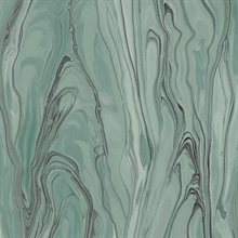 Turquoise Liquid Marble Wallpaper