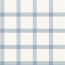 Twain Denim Plaid Wallpaper