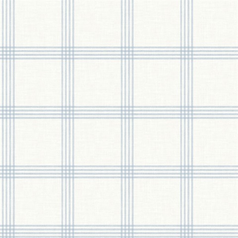 Twain Light Blue Plaid Wallpaper