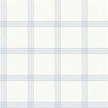 Twain Light Blue Plaid Wallpaper
