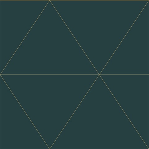 Twilight Teal Dimond Triangle Geometric Wallpaper