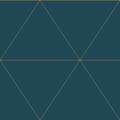 Twilight Teal Geometric Wallpaper