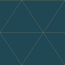 Twilight Teal Geometric Wallpaper