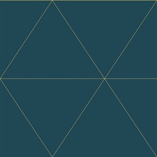 Twilight Teal Geometric Wallpaper