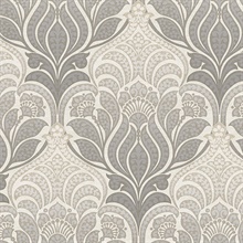 Twill Charcoal Damask