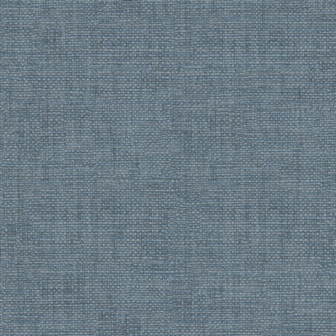 Twine Blue Woven Basketweave Wallpaper