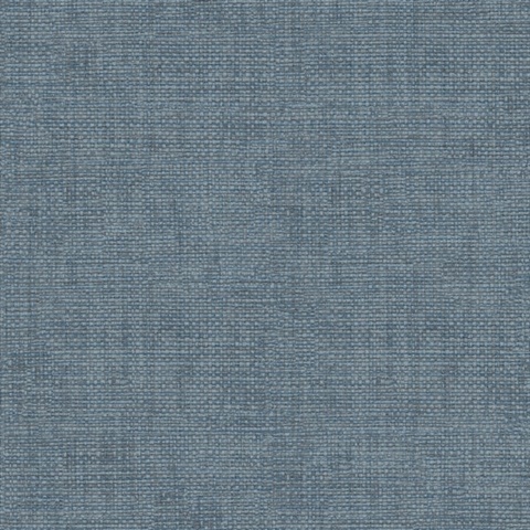 Twine Blue Woven Basketweave Wallpaper