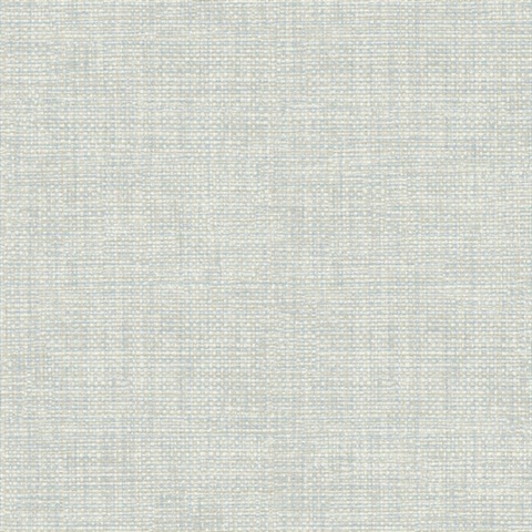 Twine Light Blue Woven Basketweave Wallpaper