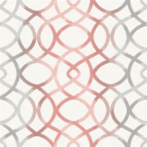 Twister Coral Trellis Wallpaper