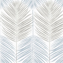 Two Toned Palm Botanical Blue Mist & Daydream Grey Peel and Stick Wall