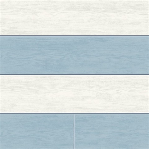 Two Toned Shiplap Shiplap Carolina Blue Peel and Stick Wallpaper