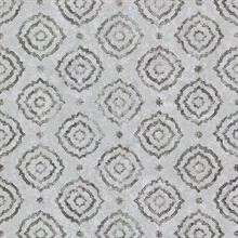 Uma Silver Medallion Metallic Wallpaper