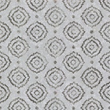 Uma Silver Medallion Metallic Wallpaper