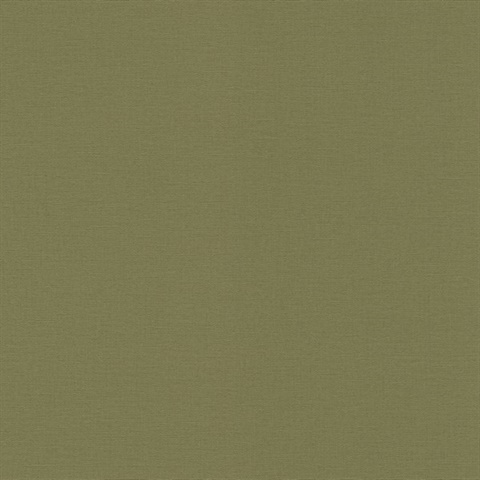 Umi Green Faux Linen Wallpaper