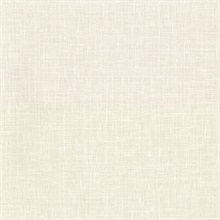 Upton Cream Faux Linen Vinyl Wallpaper