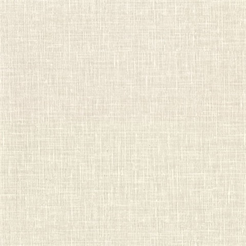 Upton Eggshell Faux Linen Vinyl Wallpaper